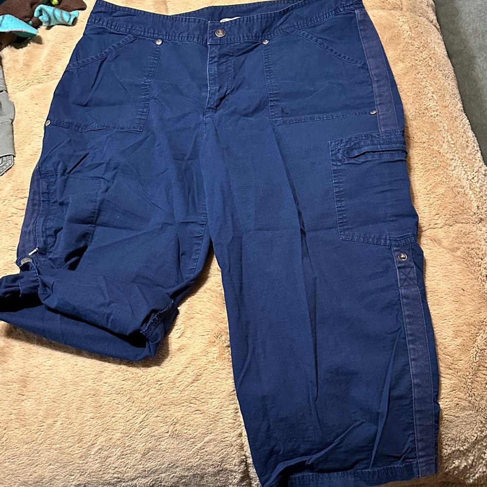 Misses Blue Cargo Capris